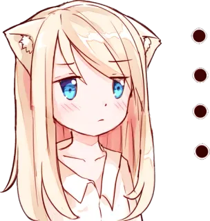 😶 อนิเมะ, สาวหูแมว, น่ารัก, มังงะ telegram sticker