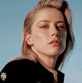 💋 Amber Heard актриса, человек, портрет, знаменитость, женщина telegram sticker