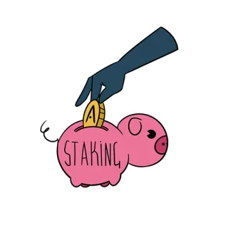 💸 STAKING tirelire, staking, pièce, investissement, épargne, finance, argent whatsapp sticker