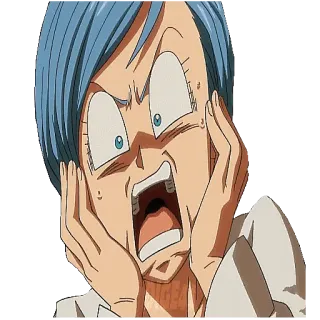 😱 Bulma Dragon Ball animé, bulma, dragon ball, choqué, dessin animé, expression whatsapp sticker