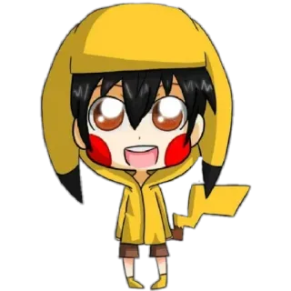 🙂 Pikachu Pokemon pikachu, pokemon, anime, dibujos animados, amarillo, chibi whatsapp sticker