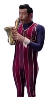 🎷 Robbie Rotten LazyTown saksofon, postać, fioletowy, muzyka telegram sticker