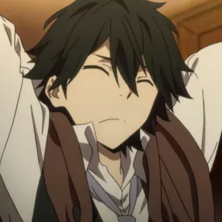 🍡 Osamu Dazai Bungou Stray Dogs anime, manga, character, bungou stray dogs, osamu dazai telegram sticker