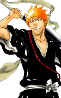 😅 Ichigo Kurosaki Bleach Ichigo, Bleach, Anime, Manga, Personaggio telegram sticker