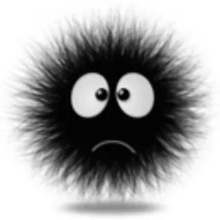 🌑 furry, monstro, fofo, triste, desenho animado, personagem, macio telegram sticker