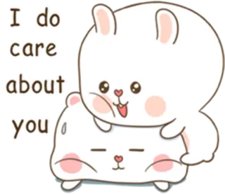 😚 I do
care
about
you cute, bunny, animals, care, love, friendship telegram sticker