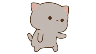 🍩 cat, cute, animal, cartoon, sticker, walking telegram sticker
