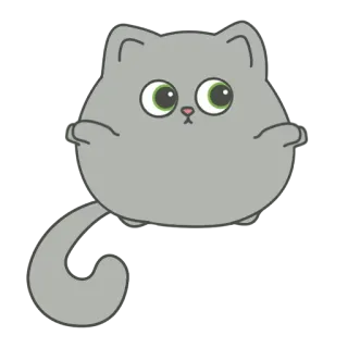 🤔 고양이, 귀여운, 동물, 만화, 스티커 telegram sticker