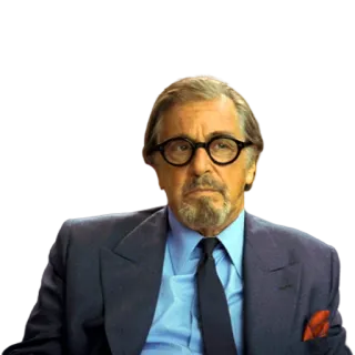😒 Al Pacino aktor, pria, kacamata, setelan telegram sticker