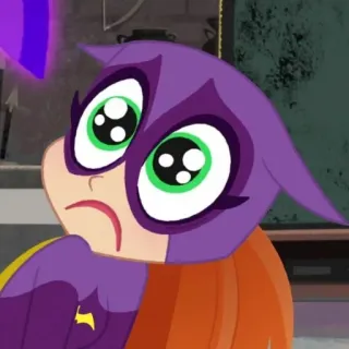 ✨ Batgirl cartone animato, supereroe, DC Comics, Batgirl, carino telegram sticker