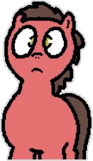 😐 poni, dibujos animados, animal, caballo telegram sticker