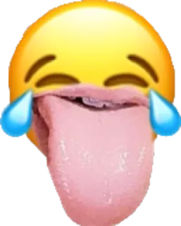 👅 Emoji, Cara, Lengua, Divertido, Loco, Expresión whatsapp sticker