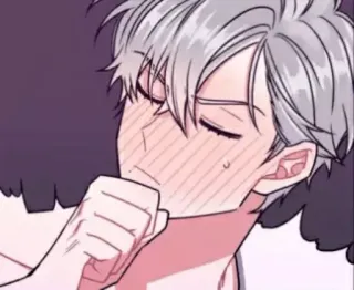 😌 애니메이션, 만화, 홍조, 키스 telegram sticker