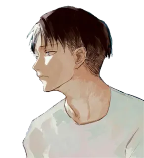 😐 Levi Ackerman Attack on Titan anime, character, manga, soldier, hero telegram sticker