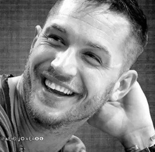 🤣 Tom Hardy Schauspieler, Promi, Mann, Porträt, Lächeln telegram sticker
