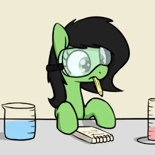 💫 小马, 科学, 实验室, 化学, 笔记本, 烧杯 telegram sticker