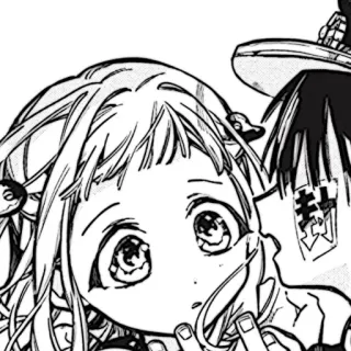 🩹 Anime, Manga, Dibujo animado, Ilustración, Blanco y negro telegram sticker