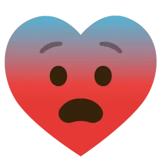 🌟 heart, emoji, sad, upset, concerned telegram sticker