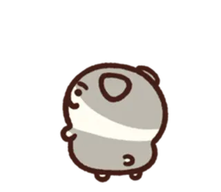 😒 động vật, dễ thương, sticker, tròn, hoạt hình telegram sticker