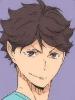 😏 Tooru Oikawa Haikyuu!! anime, haikyuu, oikawa, tooru oikawa, pallavolo telegram sticker