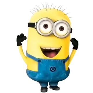 🙌 Minion cartoon, yellow, happy, despicable me telegram sticker