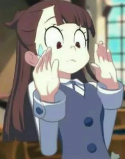 😓 Atsuko Kagari Little Witch Academia Anime, Strega, Magia, Cartone animato, Studente, Personaggio, Atsuko Kagari telegram sticker