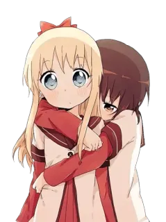 ❤ Anime, Peluk, Imut, Gadis, Persahabatan, Kartun telegram sticker