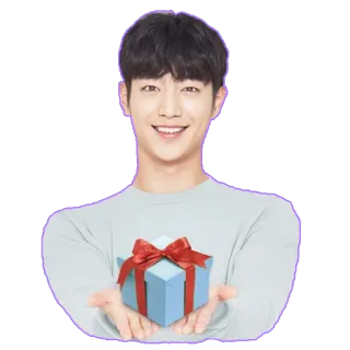 🎁 uomo, regalo, presente, sorridente, felice, allegro whatsapp sticker