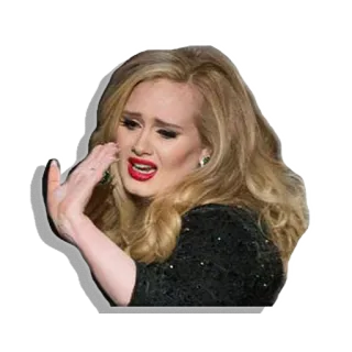 ✋ Adele adele, cantora, chorando, meme, celebridade, mulher, emocional, expressão telegram sticker