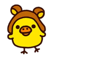 🐤 ลูกไก่, สัตว์, น่ารัก, การ์ตูน, หมวก telegram sticker