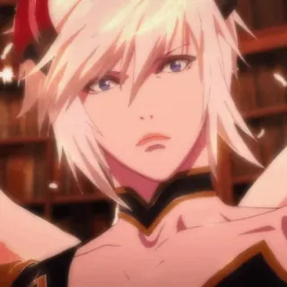 🍎 Anime, Nhân vật, Minh họa, Nam, Sừng, Cánh telegram sticker