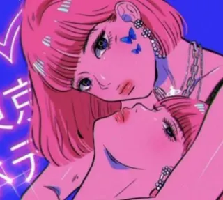🍭 京セラ lgbt, anime, girl, love, pink, japanese telegram sticker