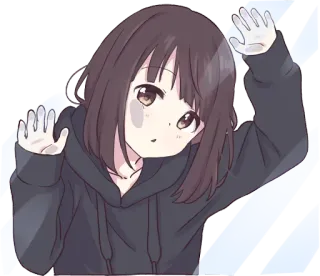 😉 anime, girl, cute, cartoon, sticker, character telegram sticker