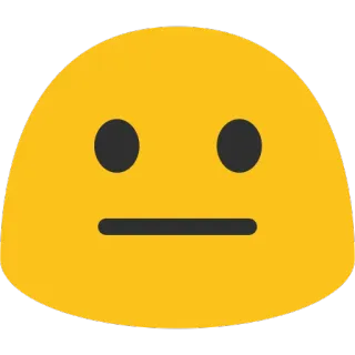 😐 emoji, face, yellow, expressionless telegram sticker