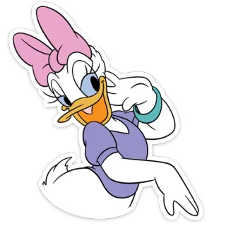 ☺️ Daisy Duck мультфильм, Дисней, утка, женщина, анимация telegram sticker