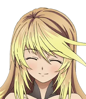 😊 anime, donna, sorridente, cartone animato, personaggio, bionda, allegra whatsapp sticker