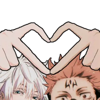 👨‍❤️‍👨 anime, heart, love, friends telegram sticker