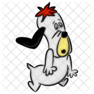 😱 Droopy Desenho animado, Cachorro, Triste, Personagem, Caído whatsapp sticker