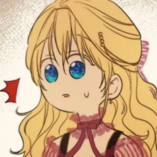 🪜 dibujo animado, anime, pelo rubio, chica, ojos azules, expresión telegram sticker