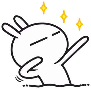 😌 Dibujos animados, Conejo, Brillos, Mareado, Animado telegram sticker