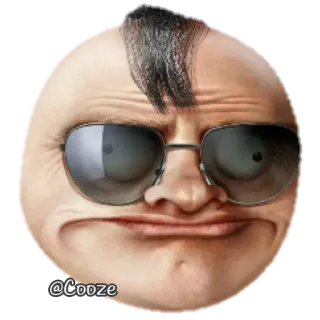 😎 @Cooze face, sunglasses, meme, funny, emoji, portrait telegram sticker