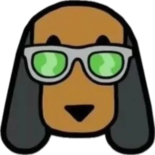 🐶 dog, glasses, cartoon, sticker, cool, sunglasses telegram sticker