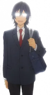 😈 Anime, Masculino, Óculos, Terno, Empresário telegram sticker