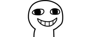 😁 face, smile, white, creepy telegram sticker