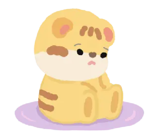 🦁 mignon, dessin animé, chat, animal, autocollant telegram sticker