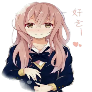 😊 好き anime, girl, school uniform, cute, japanese telegram sticker