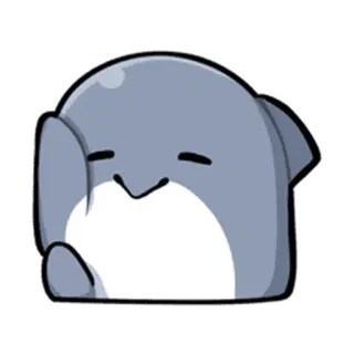 👍 돌고래, 동물, 귀여운, 만화 telegram sticker
