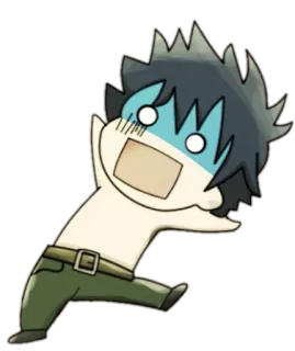 😱 アニメ, ちびキャラ, ショック, キャラクター, 漫画 whatsapp sticker