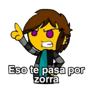 🖕 Eso te pasa por zorra Cartoon, Beleidigung, Anstößig telegram sticker