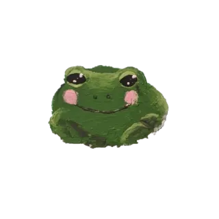 ☺️ rana, animale, verde, carino, anfibio whatsapp sticker